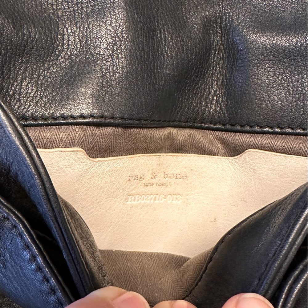Rag & Bone mini pilot black leather crossbody bag - Picture 6 of 15